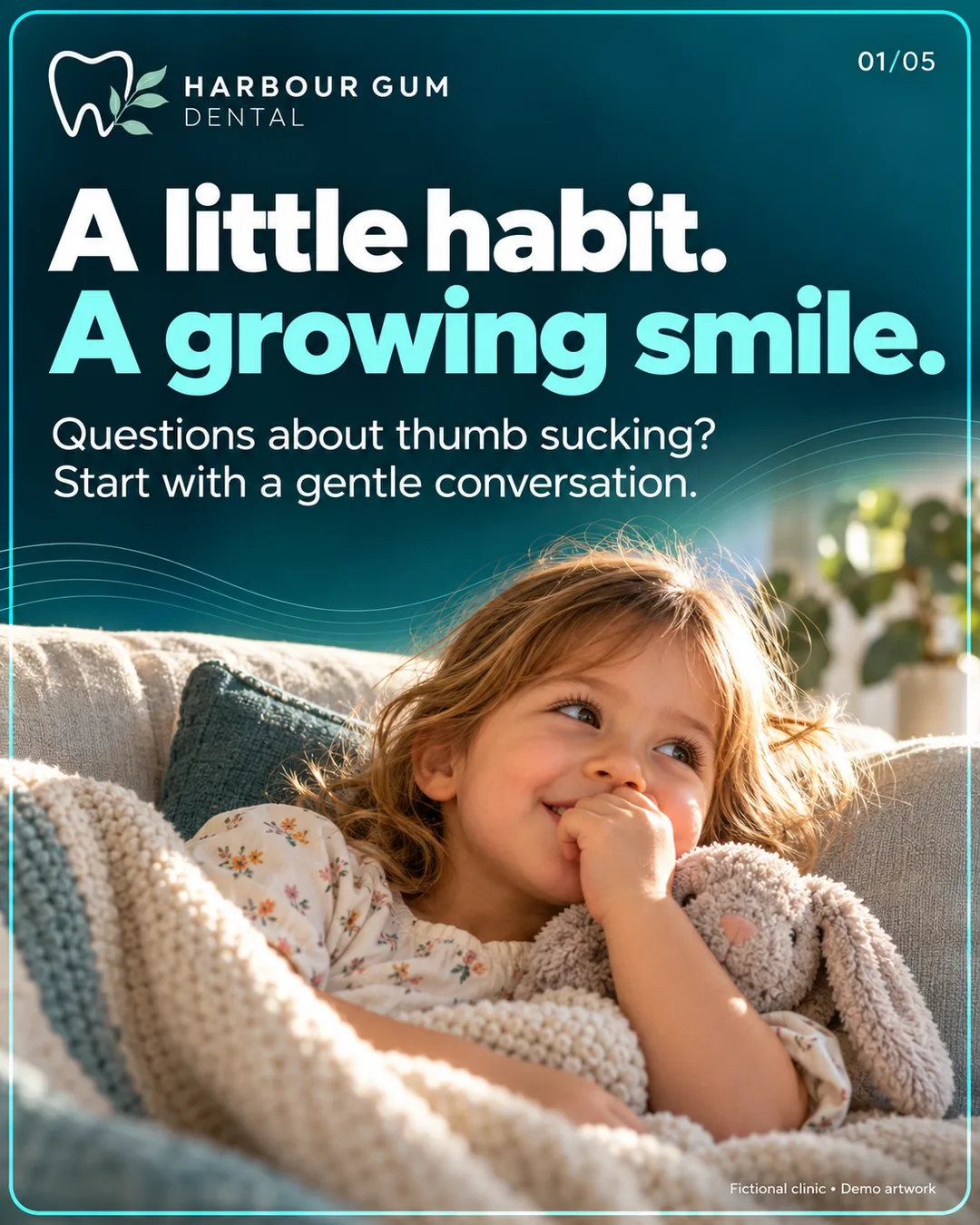 Carousel cover: A little habit. A growing smile.